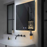 Espejo LED Cuadrado | Botones táctiles | Función antivaho | Temperatura de color ajustable - Reyze Seria Motivated Model 5